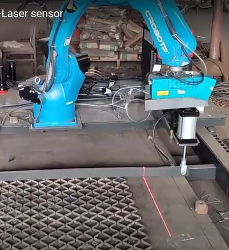 Sudură cu robot pentru sudarea cu plasă a ecranului + senzor laser